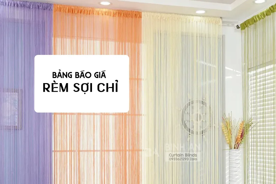 Bảng giá rèm sợi chỉ 2026